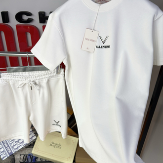VALENTİNO PREMIUM LOGO BASKI T-SHIRT ŞORT TAKIM code:00174