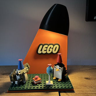 Dekoratif lego ışıklı stant
