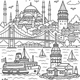 İstanbul Detaylı Boyama