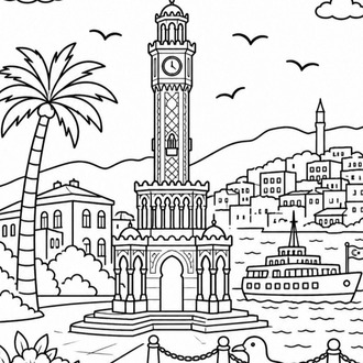 İzmir Detaylı Boyama