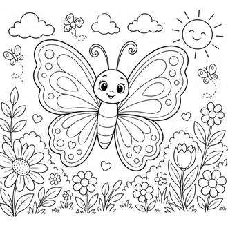 Kelebek Detaylı Boyama