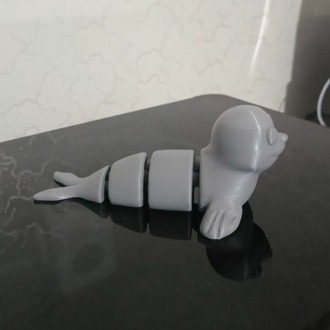 Hareketli Fok Figürü - Eklemli Masaüstü Aksesuarı