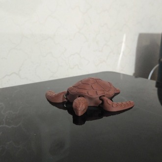 Hareketli Su Kaplumbağası - Eklemli Masaüstü Aksesuarı