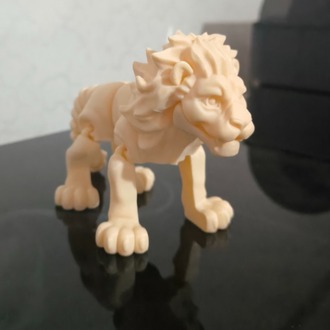Hareketli Aslan Figürü - Eklemli Ormanın Kralı