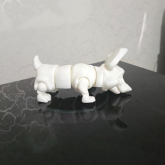 Hareketli Beagle Köpek Figürü - Eklemli Masaüstü Aksesuarı