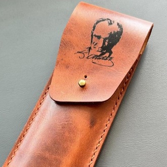 Kişiye Özel Logo El Yapımı Deri Kalemlik