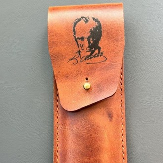 Kişiye Özel Logo El Yapımı Deri Kalemlik