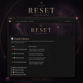 RESET — 30-Day Identity Reset