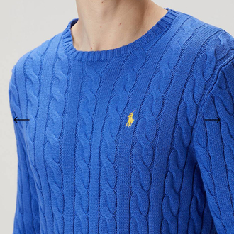Polo Ralph Lauren %100 Pamuk Saç Örgü Triko Kazak – Avrupa Kalıp, Nakış Logo, Premium 