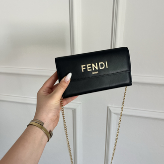 FENDİ HAKİKİ DERİ İTHAL ZİNCİRLİ CÜZDAN ÇANTA(premium)