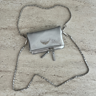 ZADİG VOLTAIRE VIP MINI POUCH SILVER/GİZLİ MIKNATIS