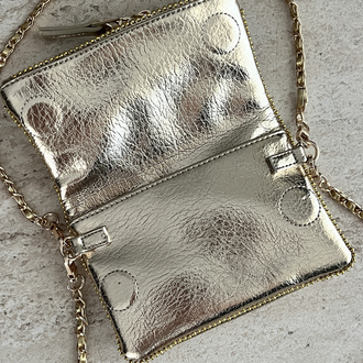 ZADİG VOLTAIRE VIP MINI POUCH GOLD/GİZLİ MIKNATIS
