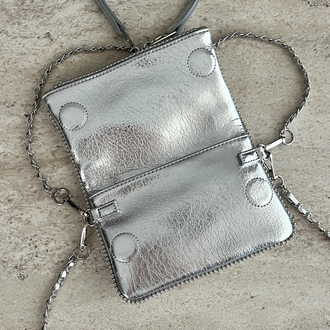 ZADİG VOLTAIRE VIP MINI POUCH SILVER/GİZLİ MIKNATIS