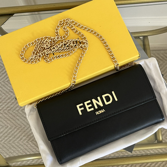 FENDİ HAKİKİ DERİ İTHAL ZİNCİRLİ CÜZDAN ÇANTA(premium)