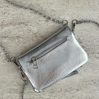 ZADİG VOLTAIRE VIP MINI POUCH SILVER/GİZLİ MIKNATIS