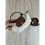 Longchamp Xs Krem Deri Askı+Kayış ile