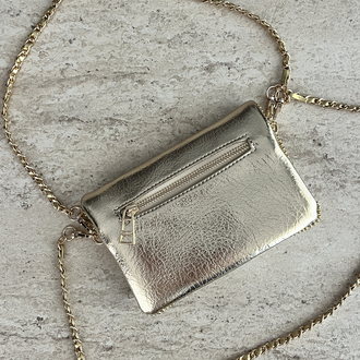 ZADİG VOLTAIRE VIP MINI POUCH GOLD/GİZLİ MIKNATIS