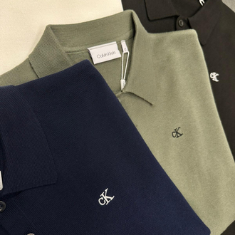 Calvn Klein Siyah Triko Polo Yaka T-Shirt