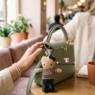 Hello Kitty Peluş Anahtarlık – Mocha Luxe