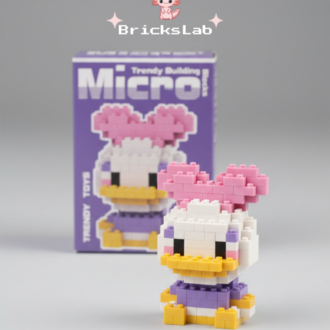 Mini Daisy DuckPembe Fiyonklu Ördek Micro Block 3D Puzzle Figür