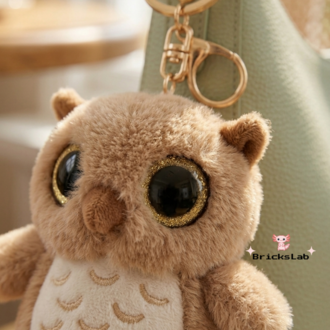 Peluş Baykuş Anahtarlık – Hazel Owl
