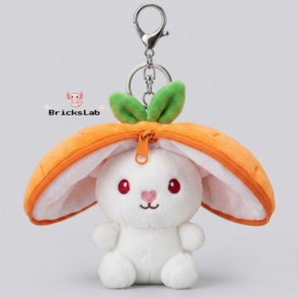Havuç Kılıflı Tavşan Peluş Anahtarlık – Carrot Bunny