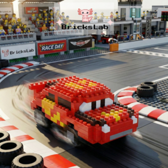 Şimşek McQueen Mini Bricks Yapım Seti | Koleksiyonluk Figür