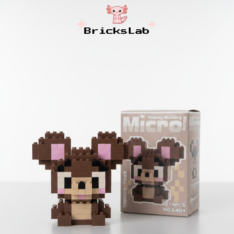 Mini Jerry Kahverengi Fare Micro Block 3D Puzzle Figür