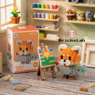 Mini Bricks Ayı Figürü Ressam