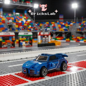 Mini Lego Çek-Bırak Spor Araba Yapım Seti (64 Parça)