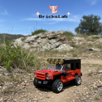 Mini Lego Çek-Bırak Off-Road Jeep Yapım Seti Kırmızı