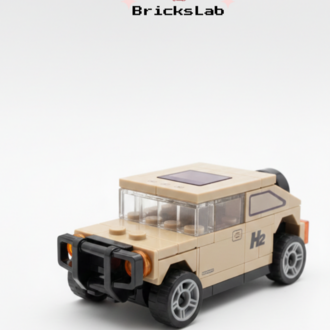 Mini Lego Çek-Bırak SUV Yapım Seti Bej