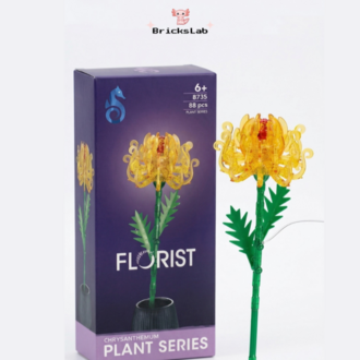 Lego Krizantem Çiçek Yapım Seti – Dekoratif Yapay Çiçek Modeli