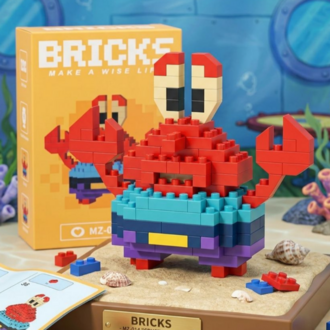 Mini Bricks Bay Yengeç Karakter – Koleksiyon Figürü