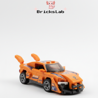 Mini Lego Çek-Bırak Spor Araba Yapım Seti Turuncu