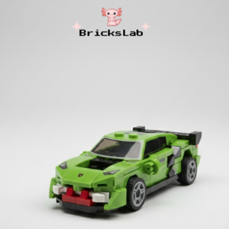 Mini Lego Çek-Bırak Spor Araba Yapım Seti Yeşil