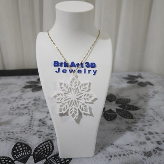 BrkArt 3D Jewelry - Özel Tasarım Kar Tanesi Kolye & Küpe Seti