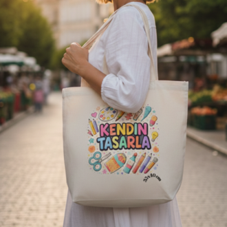 Kişiye Özel Baskılı Bez Çanta – Günlük & Alışveriş Çantası