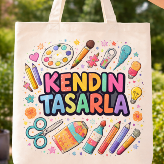 Kişiye Özel Baskılı Bez Çanta – Günlük & Alışveriş Çantası