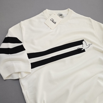 Erkek Normal Fit Triko Tshirt Beyaz 