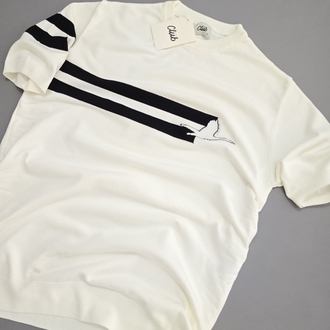 Erkek Normal Fit Triko Tshirt Beyaz 