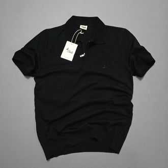 Erkek Normal Fit Triko Tshirt Siyah