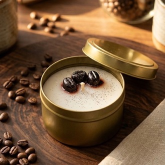 Spiced Mocha Nazar Boncuklu Teneke Kutu Soya Mum