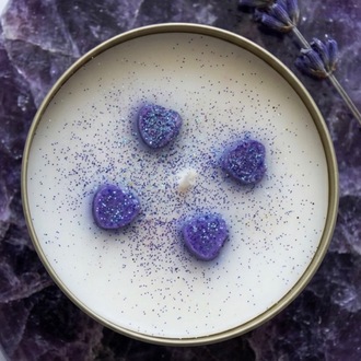 Cosmic Hearts Nazar Boncuklu Teneke Kutu Soya Mum 