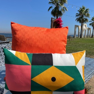 Mystic Sunset 50X30 Dikdörtgen Kırlent Kılıfı – Modern Dekoratif Yastık Kılıfı