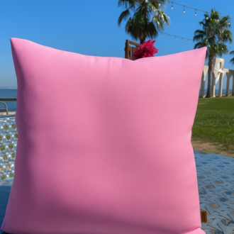 Sunset Pink 50X50 Kırlent Kılıfı – Düz Renk, Modern Dekoratif Yastık Kılıfı
