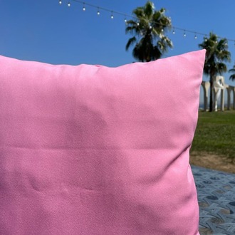 Sunset Pink 50X50 Kırlent Kılıfı – Düz Renk, Modern Dekoratif Yastık Kılıfı