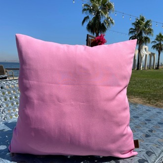 Sunset Pink 50X50 Kırlent Kılıfı – Düz Renk, Modern Dekoratif Yastık Kılıfı