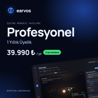 EARVOS | Profesyonel Paketi · 1 Yıllık Üyelik (2 ay bedava)