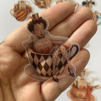 Whimsy Teacup Dolls Pet Sticker Seti